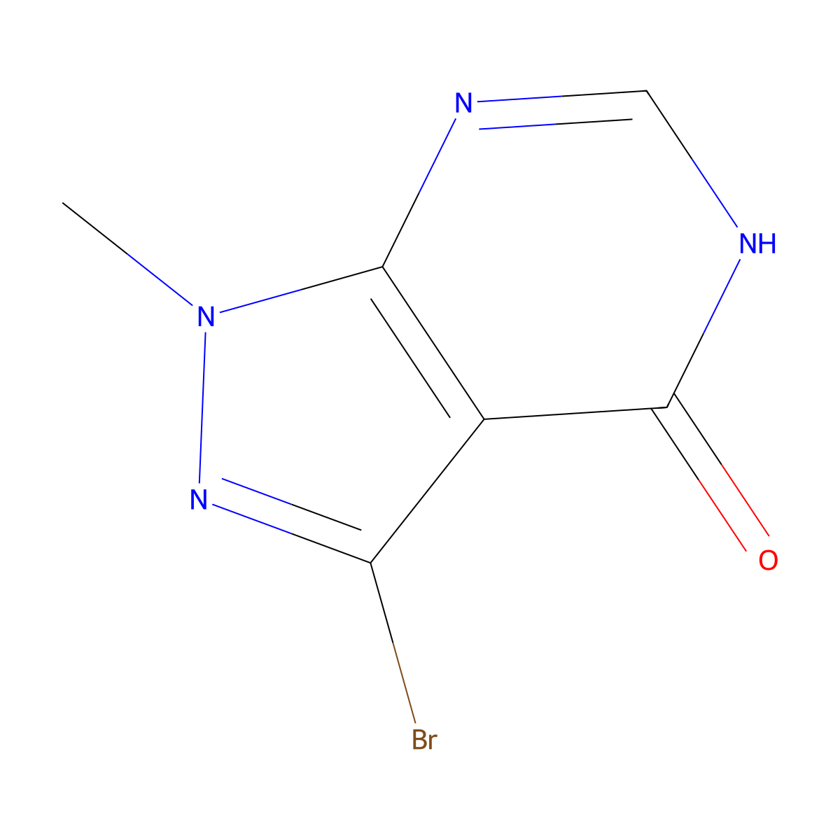 3-bromo-1-methyl-1H,4H,5H-pyrazolo[3,4-d]pyrimidin-4-one molecular structure, CAS 54738-70-4