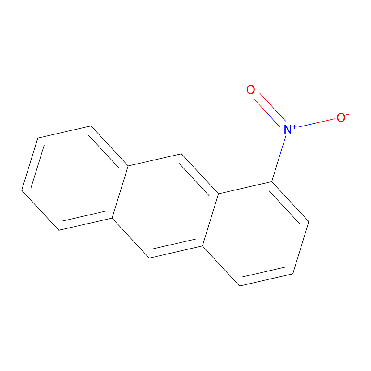 Anthracene, nitro- molecular structure, CAS 54738-93-1