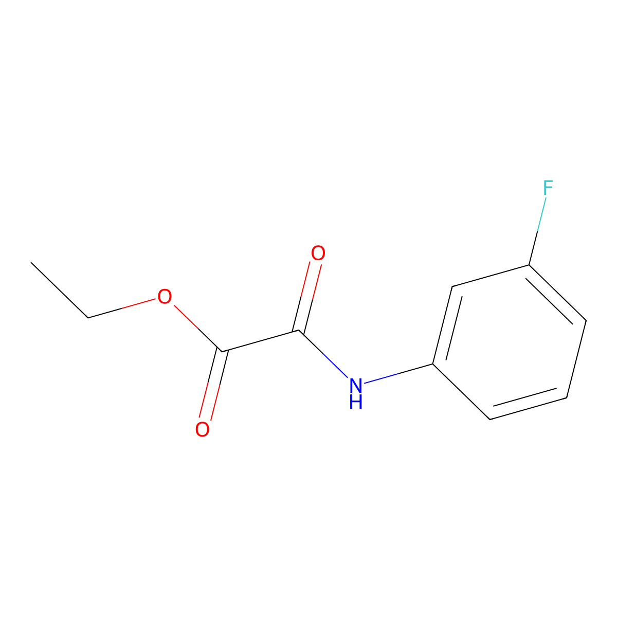 Ethyl 2-((3-fluorophenyl)amino)-2-oxoacetate molecular structure, CAS 54739-26-3