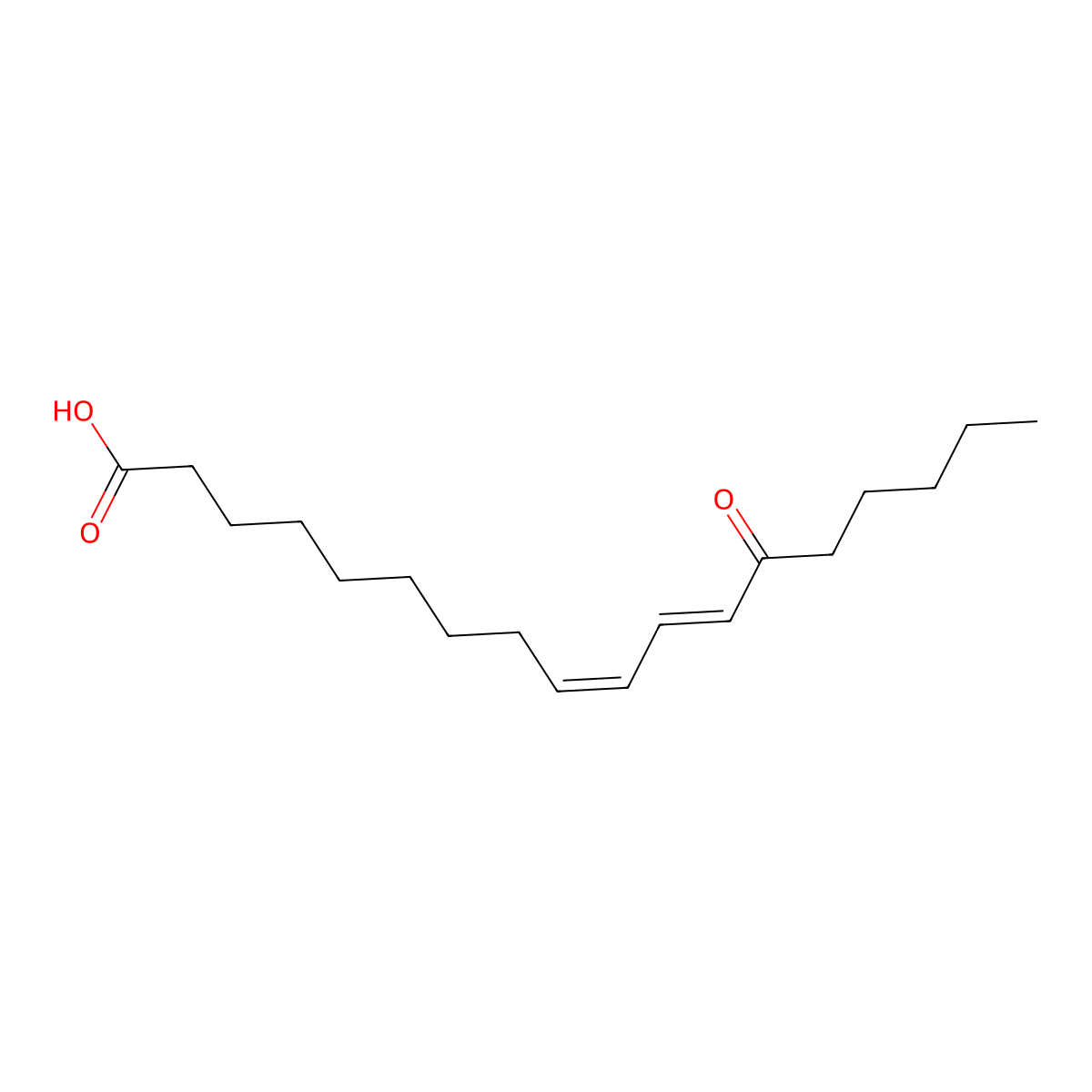 13-Oxo-9Z,11E-octadecadienoic acid molecular structure, CAS 54739-30-9