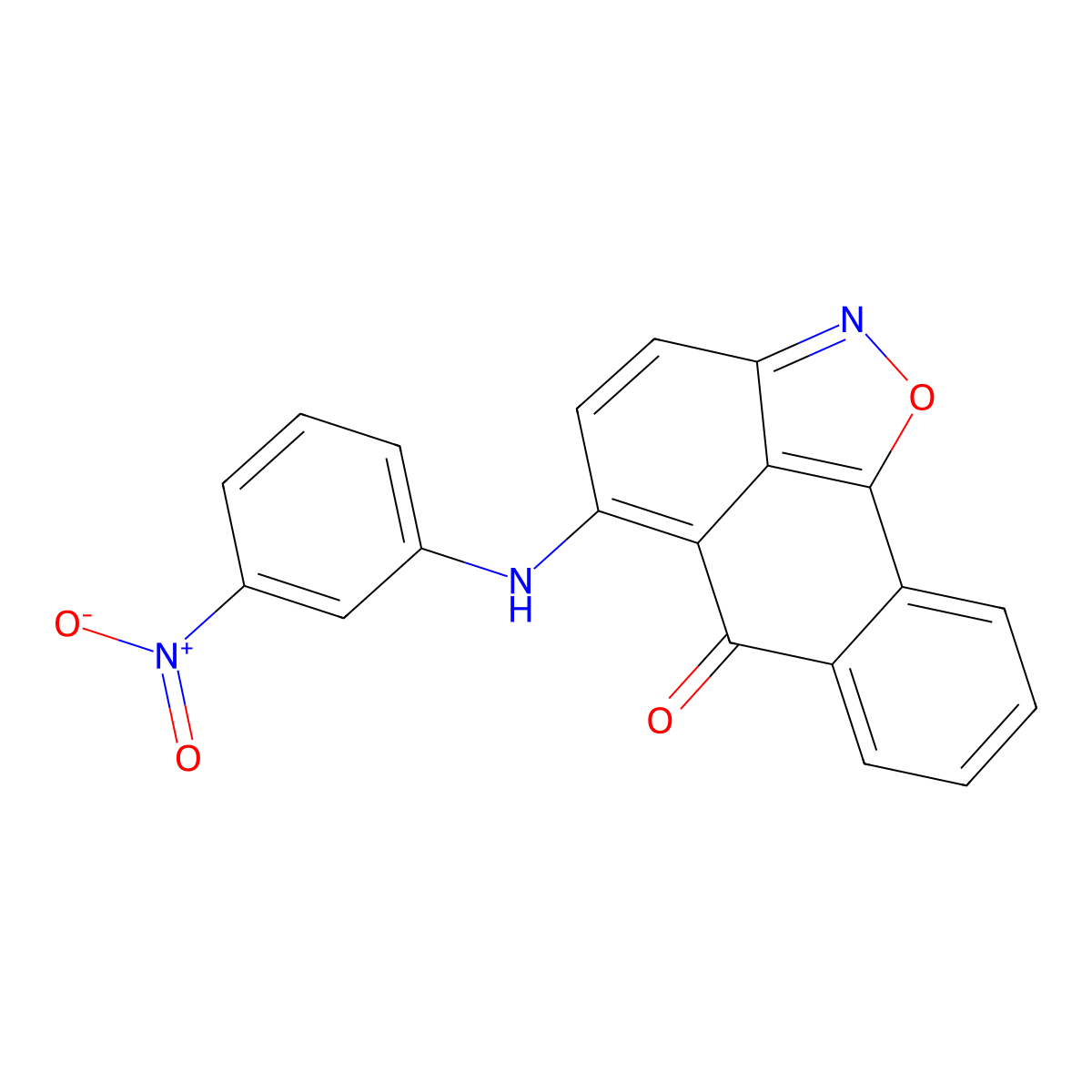 5-((3-Nitrophenyl)imino)-5H-anthra[1,9-cd]isoxazol-6-ol molecular structure, CAS 5474-01-1