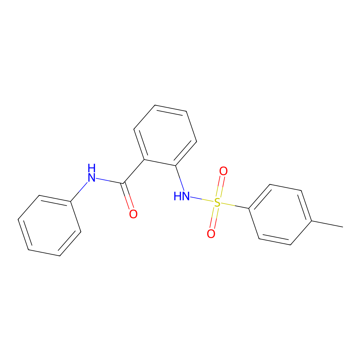 2-{[(4-methylphenyl)sulfonyl]amino}-N-phenylbenzamide molecular structure, CAS 5474-24-8