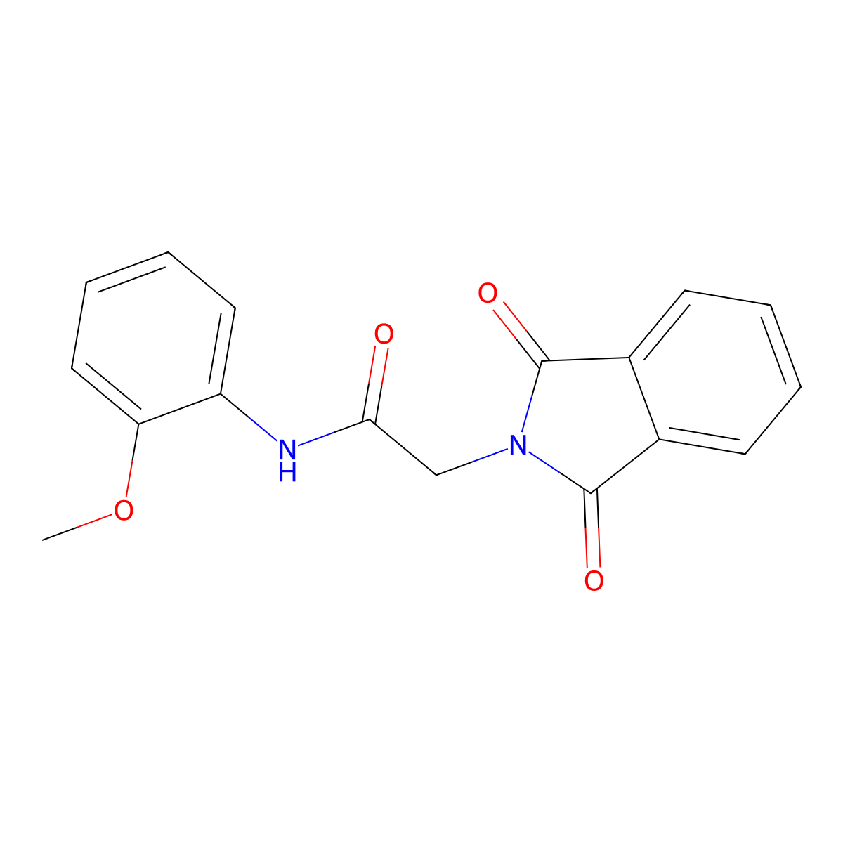 2-(1,3-dioxoisoindol-2-yl)-N-(2-methoxyphenyl)acetamide molecular structure, CAS 5474-97-5