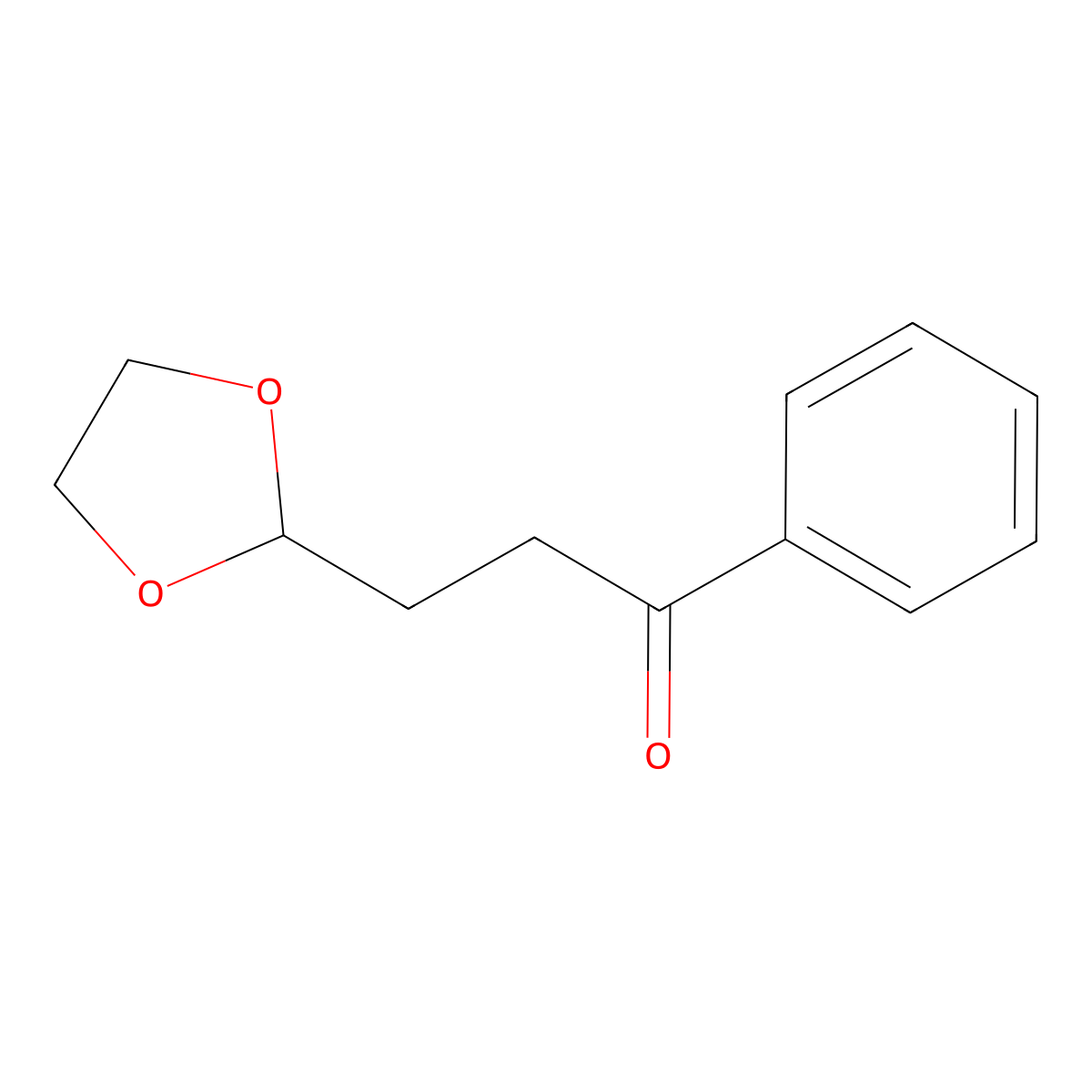 3-(1,3-Dioxolan-2-yl)-1-phenylpropan-1-one molecular structure, CAS 54743-42-9