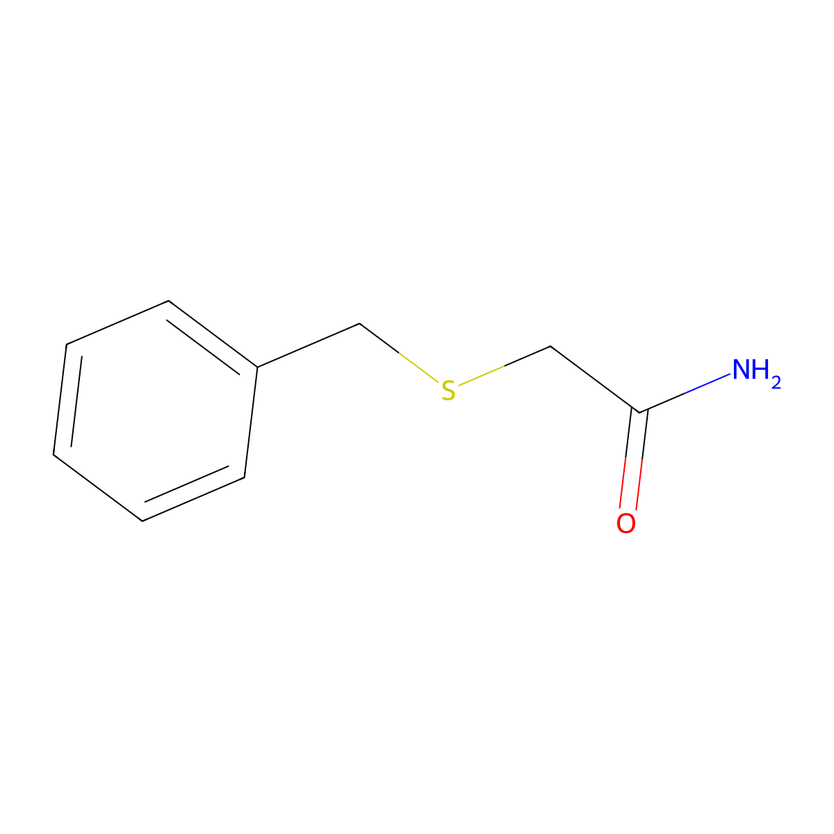 Acetamide, 2-(benzylthio)- molecular structure, CAS 54744-70-6