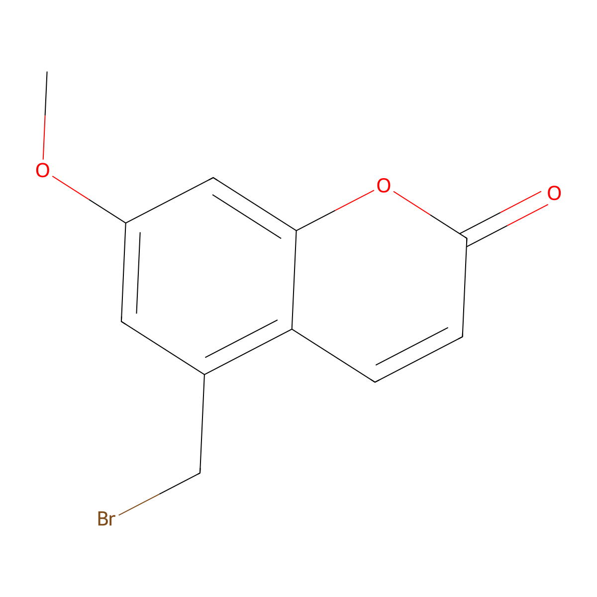 5-(Bromomethyl)-7-methoxy-2H-1-benzopyran-2-one molecular structure, CAS 54745-57-2