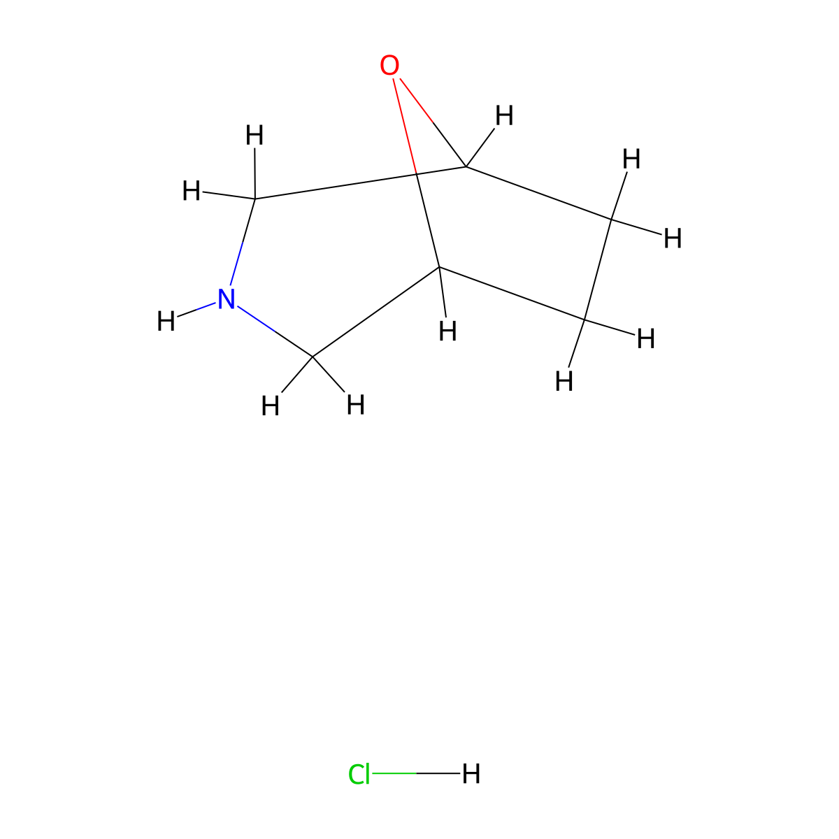8-Oxa-3-aza-bicyclo(3.2.1)octane hydrochloride molecular structure, CAS 54745-74-3