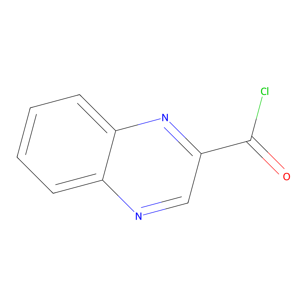 Quinoxaline-2-carbonyl chloride molecular structure, CAS 54745-92-5