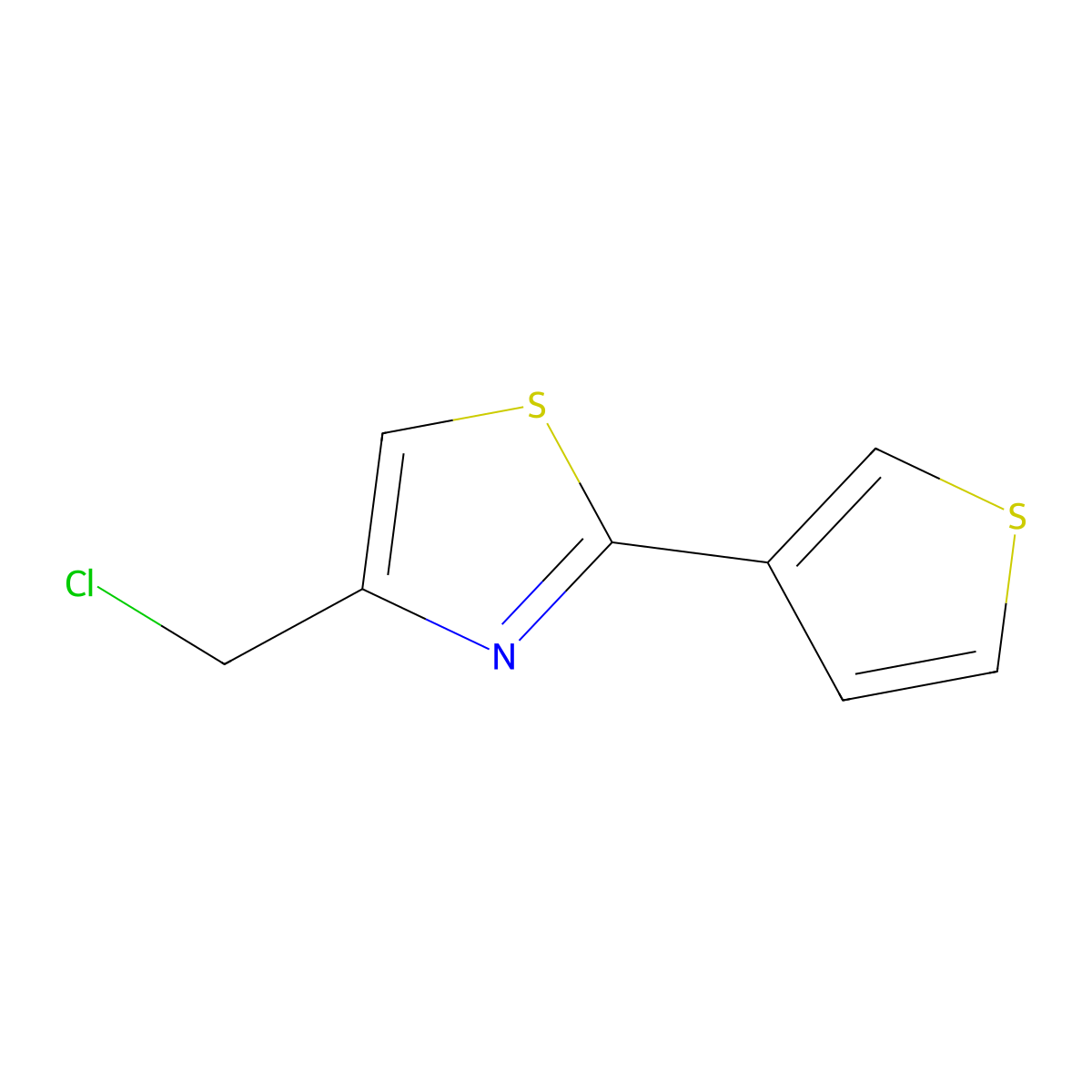 4-(Chloromethyl)-2-(thiophen-3-yl)-1,3-thiazole molecular structure, CAS 54747-64-7