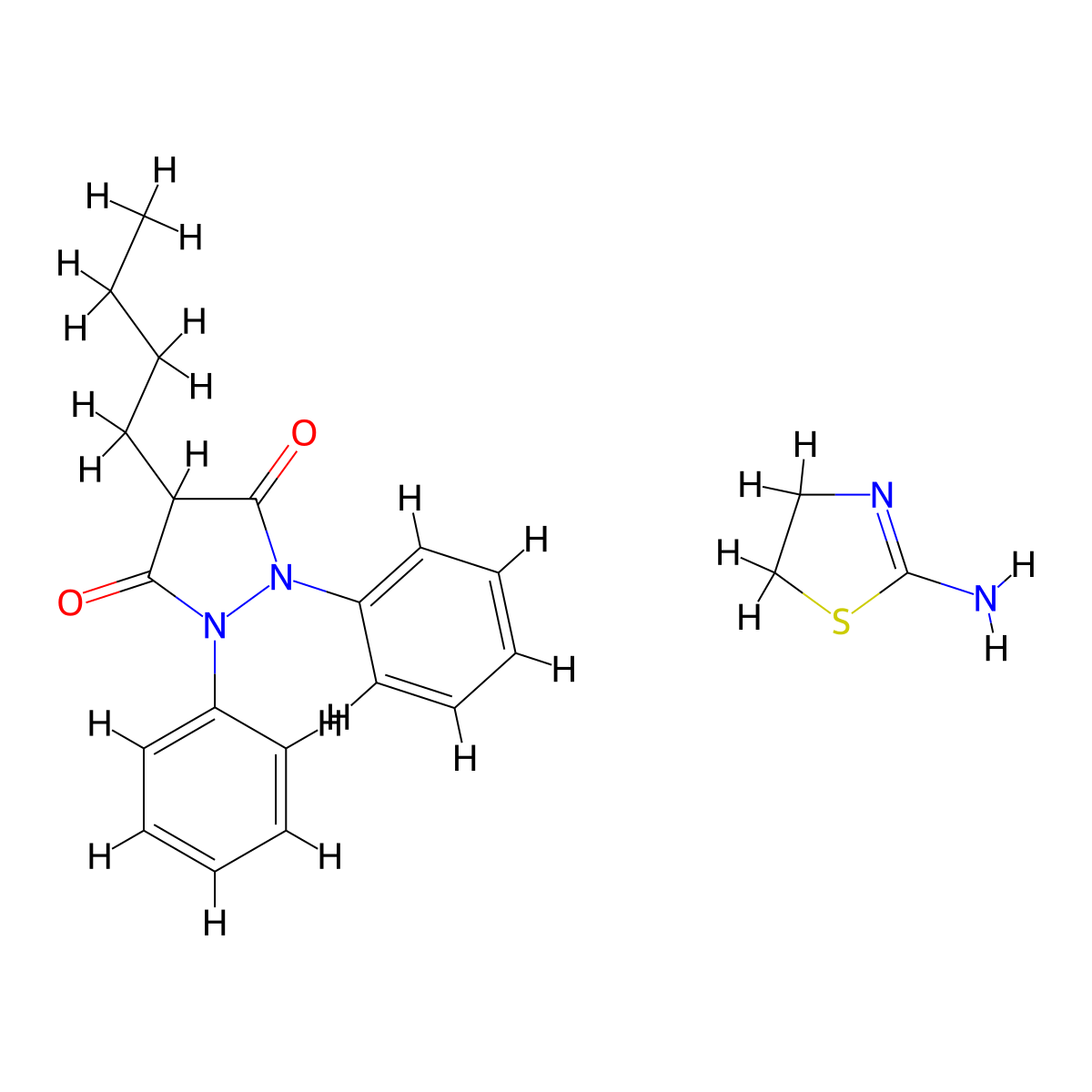Thiazolinobutazone molecular structure, CAS 54749-86-9