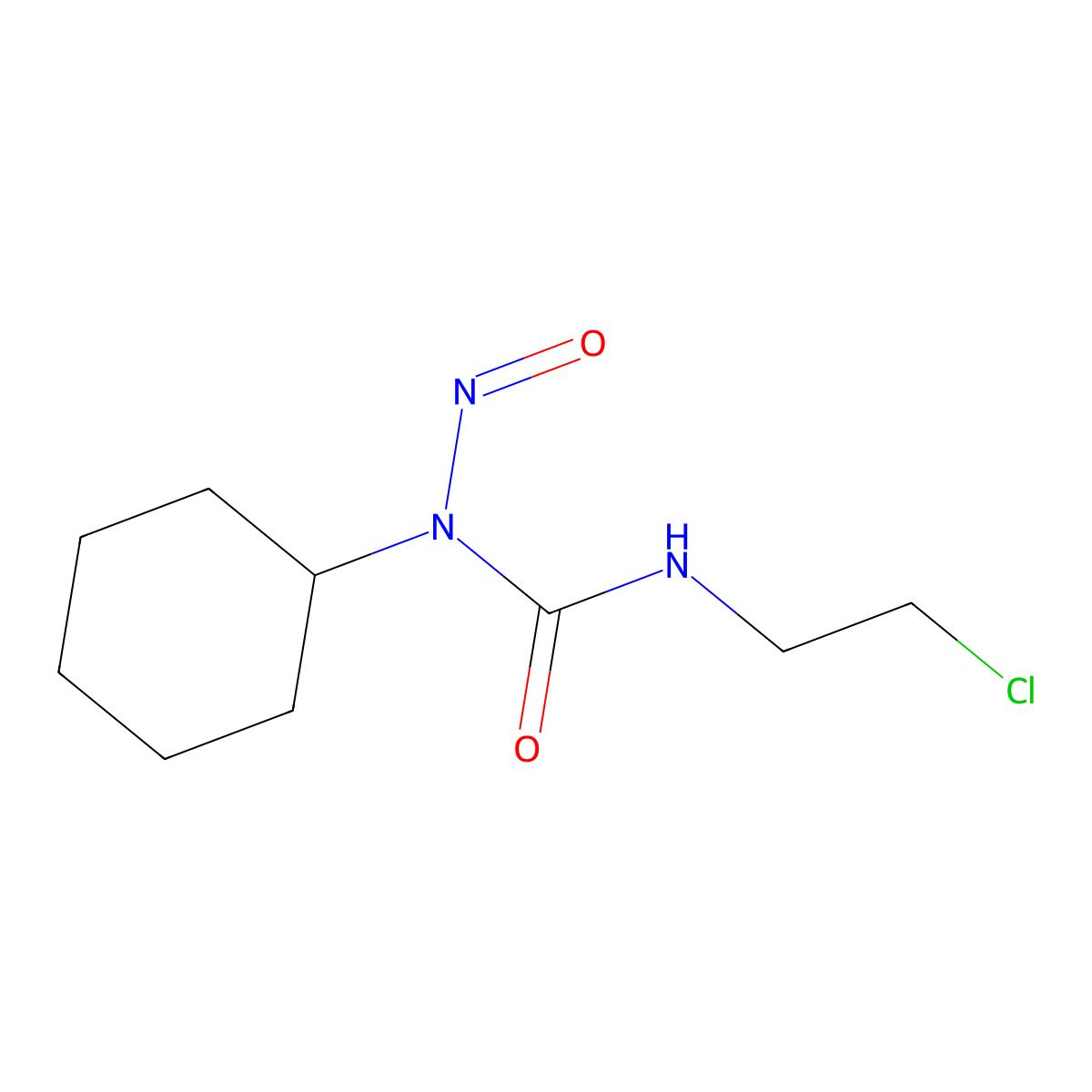3-(2-Chloroethyl)-1-cyclohexyl-1-nitrosourea molecular structure, CAS 54749-91-6
