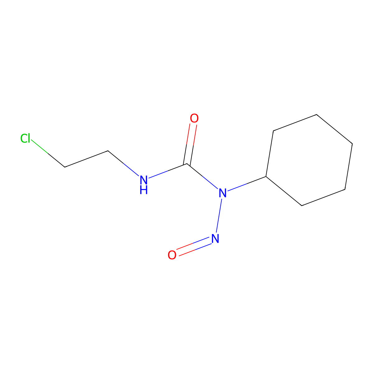 3-(2-Chloroethyl)-1-cyclohexyl-1-nitrosourea molecular structure, CAS 54749-91-6