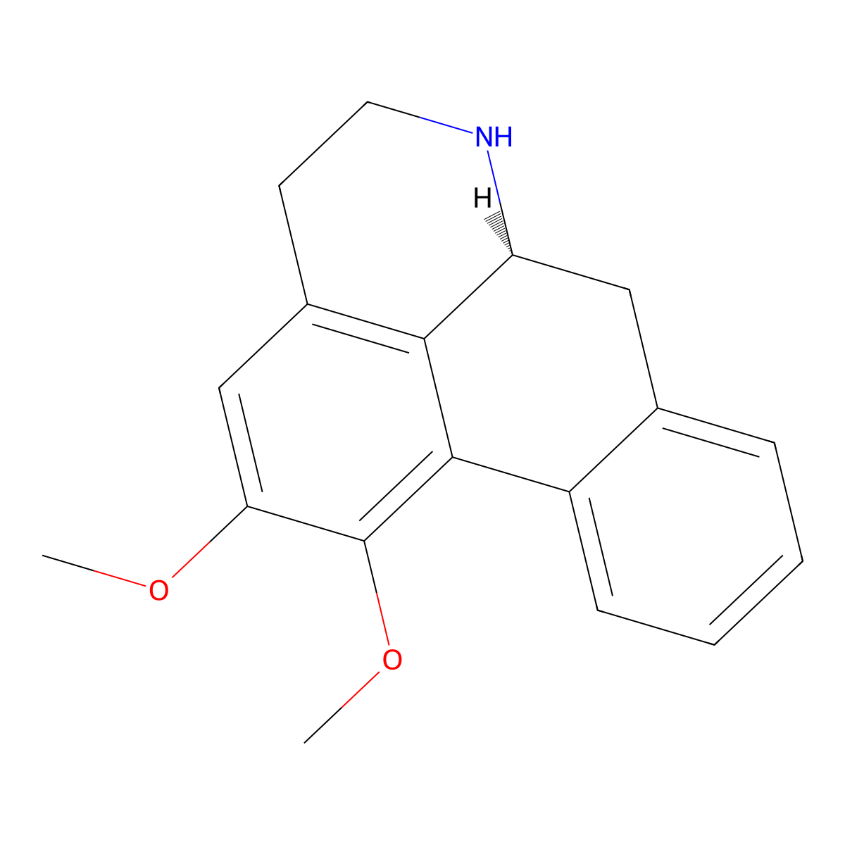 Nornuciferine molecular structure, CAS 54750-04-8