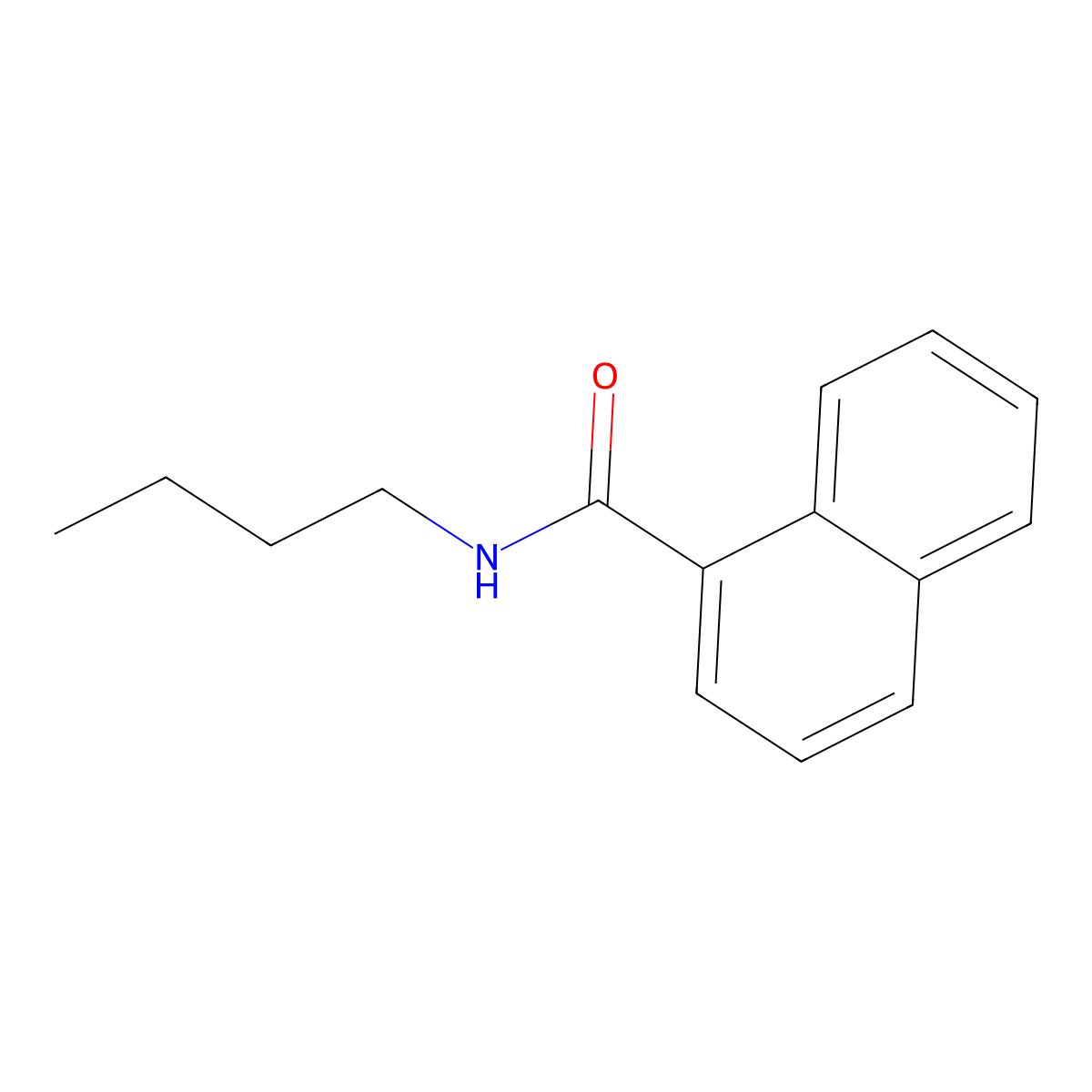 N-butylnaphthalene-1-carboxamide molecular structure, CAS 54751-78-9