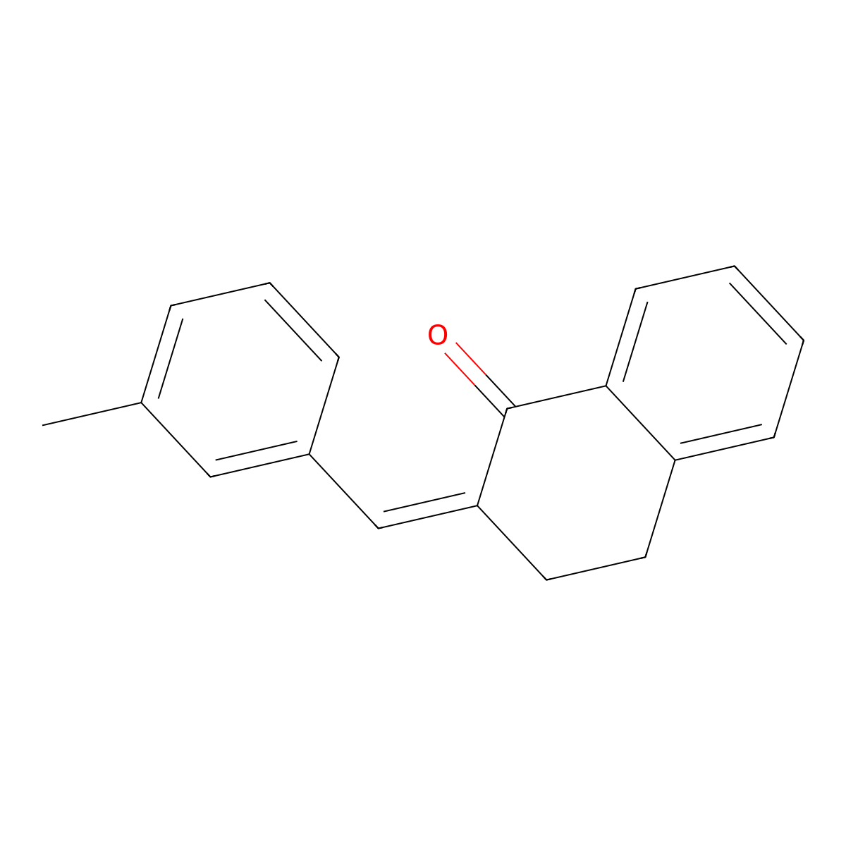 1(2H)-Naphthalenone, 3,4-dihydro-2-[(3-methylphenyl)methylene]- molecular structure, CAS 54752-31-7