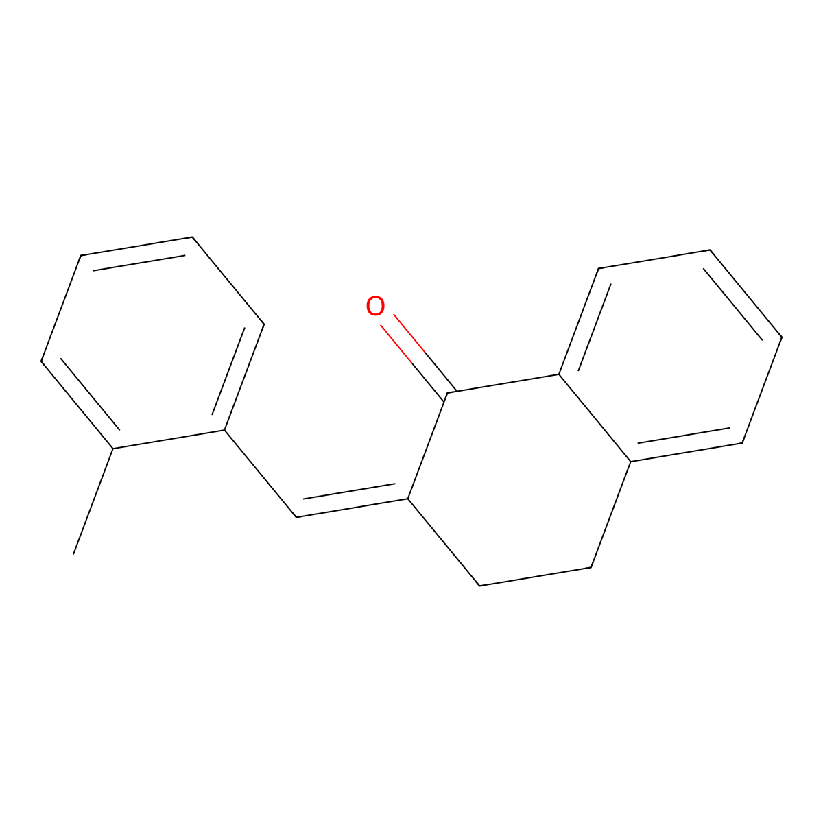 1(2H)-Naphthalenone, 3,4-dihydro-2-[(2-methylphenyl)methylene]- molecular structure, CAS 54752-32-8
