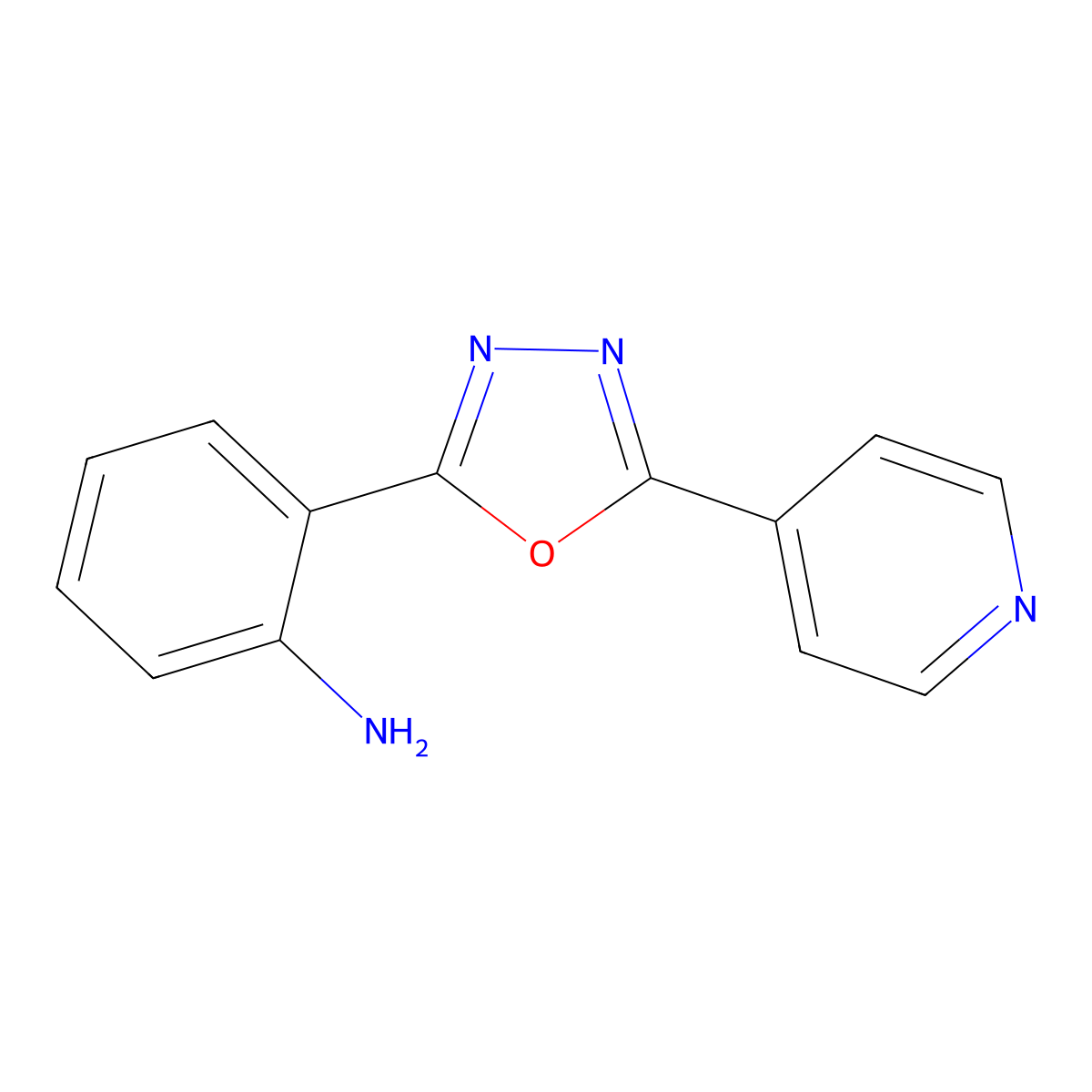 2-(5-Pyridin-4-yl-1,3,4-oxadiazol-2-yl)aniline molecular structure, CAS 54754-58-4