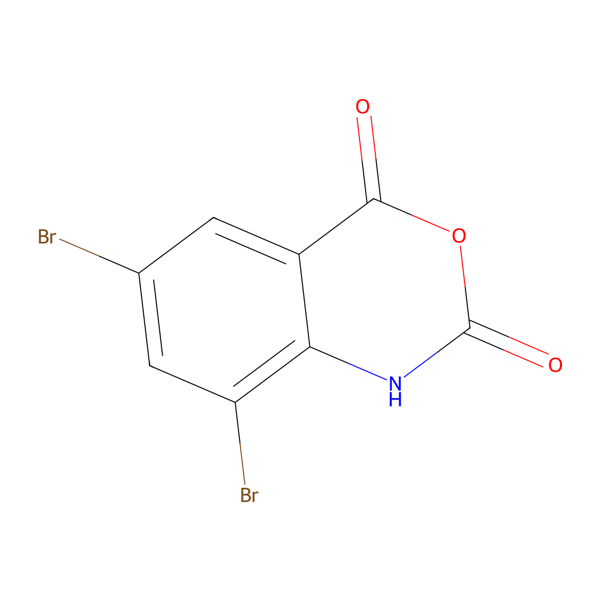6,8-Dibromo-2H-3,1-benzoxazine-2,4(1H)-dione molecular structure, CAS 54754-60-8