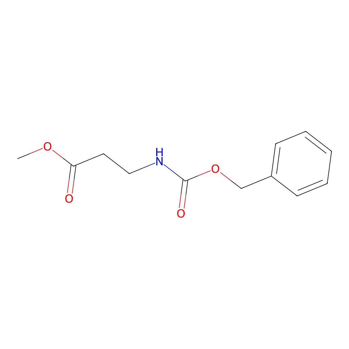 Methyl 3-([(benzyloxy)carbonyl]amino)propanoate molecular structure, CAS 54755-77-0