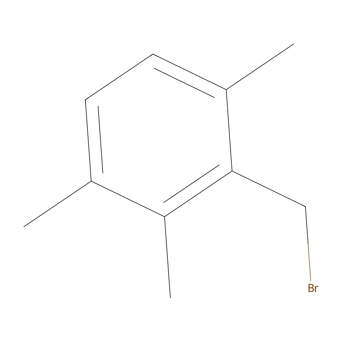 Benzene, 2-(bromomethyl)-1,3,4-trimethyl- molecular structure, CAS 54757-29-8