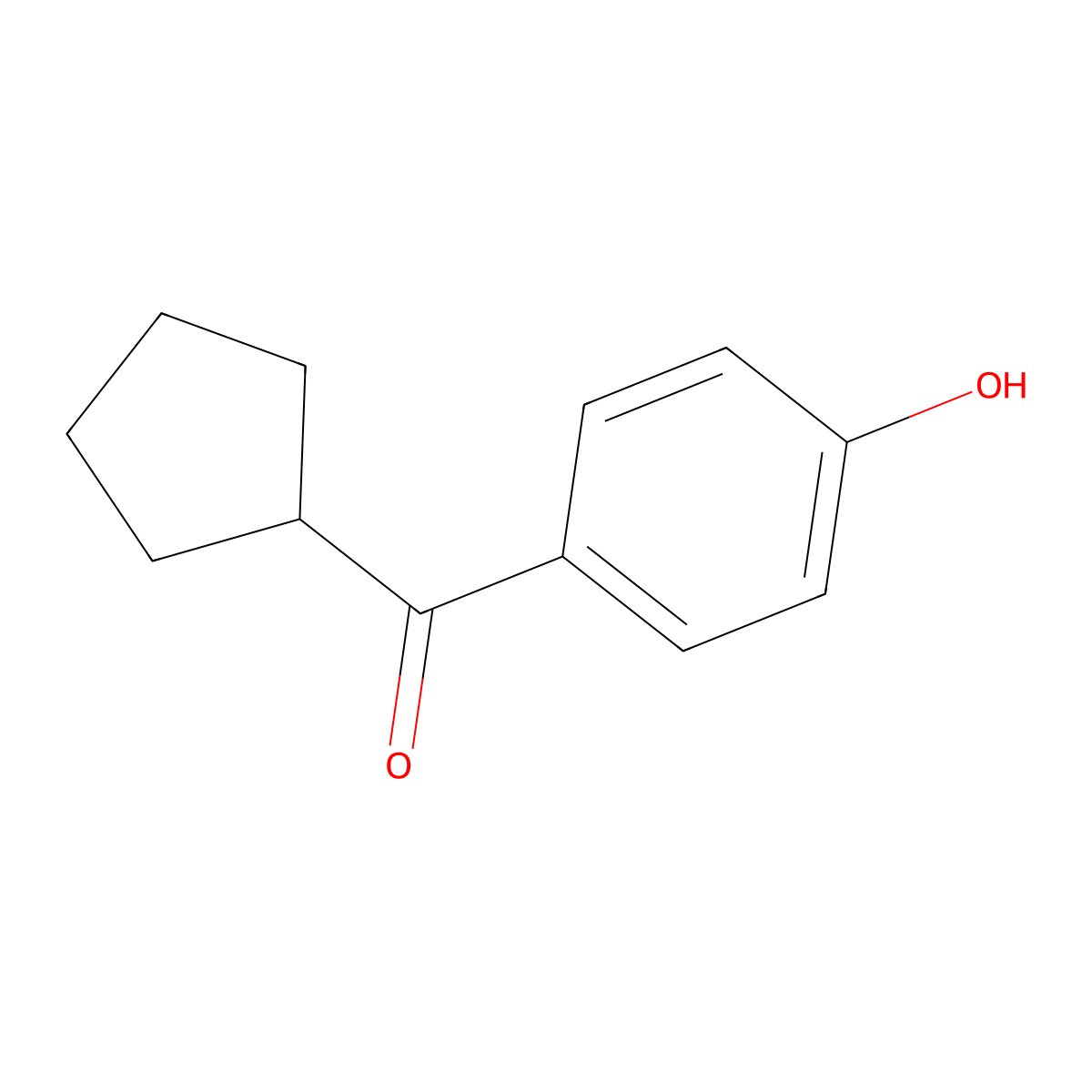 Methanone, cyclopentyl(4-hydroxyphenyl)- molecular structure, CAS 54758-33-7