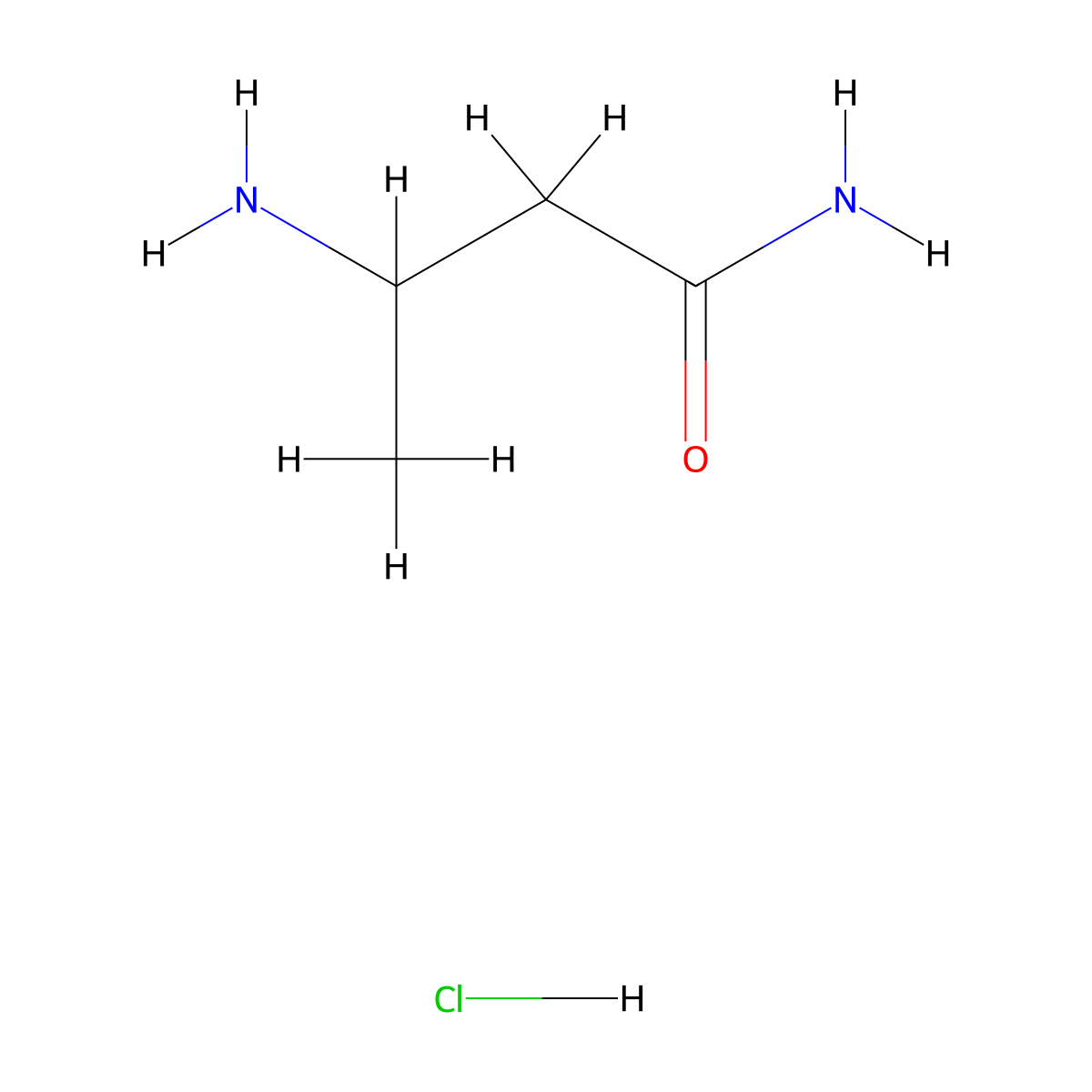 3-Aminobutanamide hydrochloride molecular structure, CAS 54758-65-5