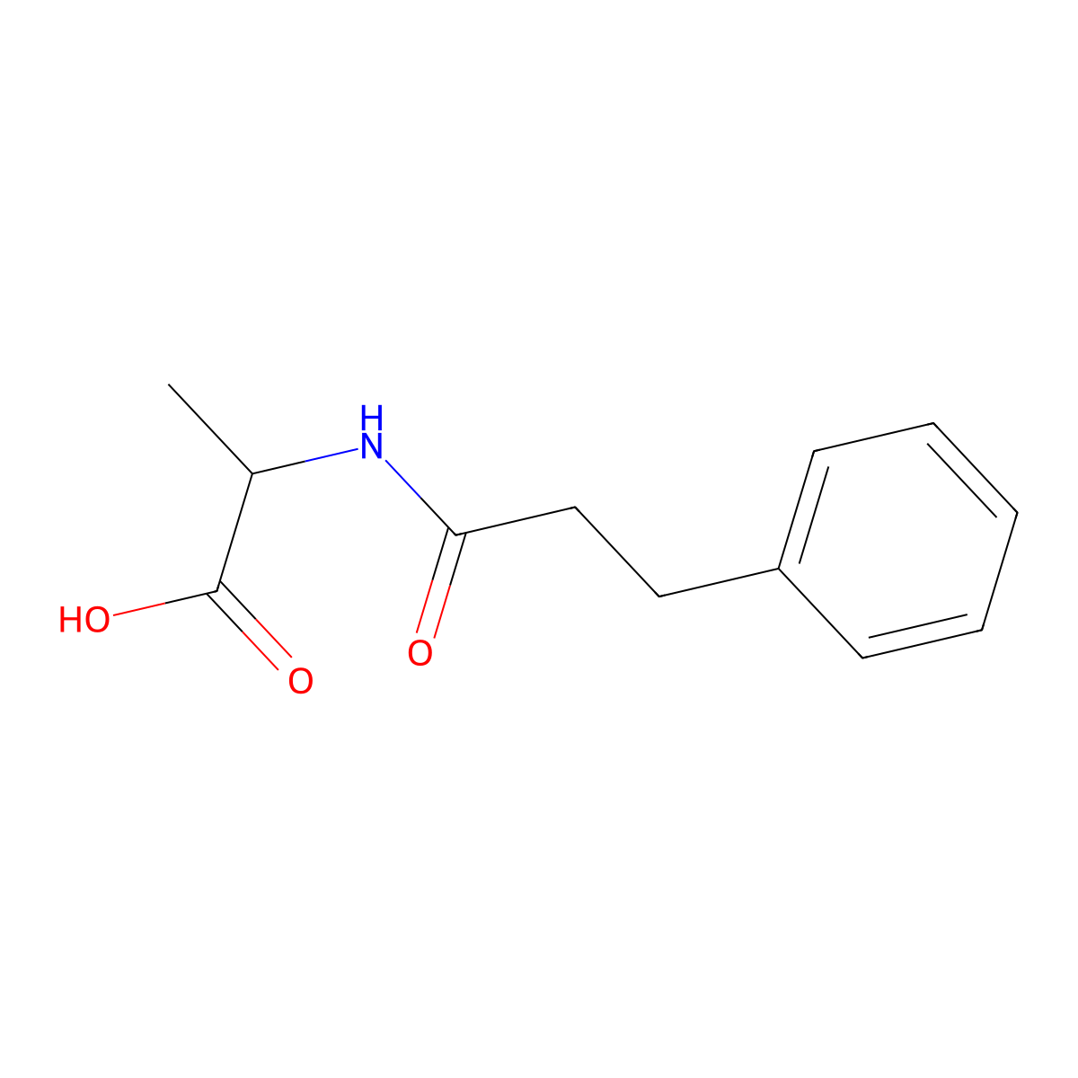 2-(3-Phenylpropanamido)propanoic acid molecular structure, CAS 54759-57-8