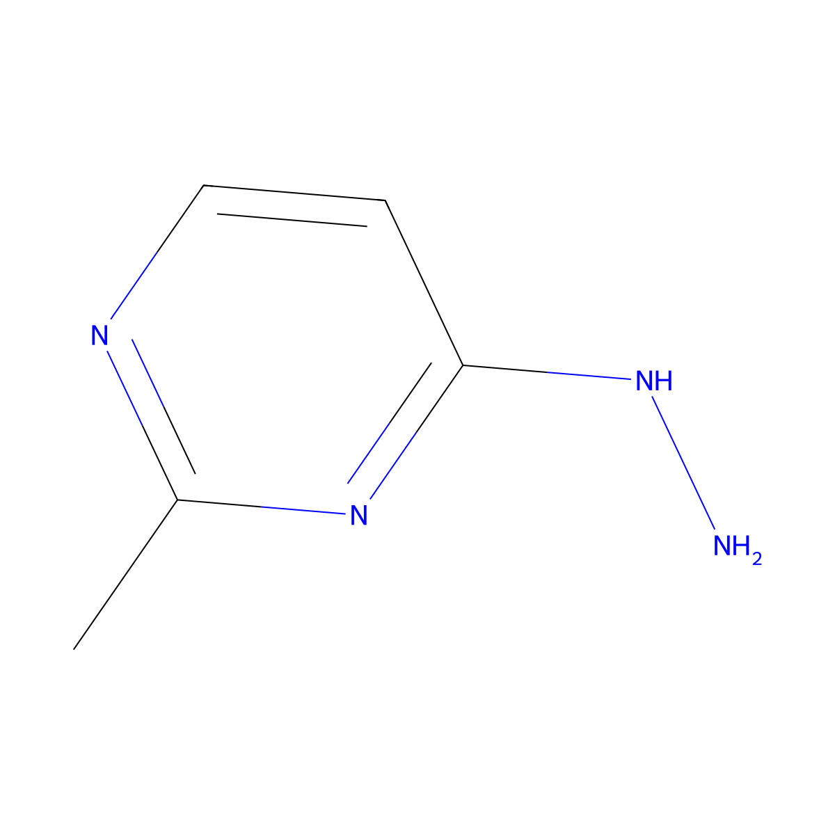 4-Hydrazinyl-2-methylpyrimidine molecular structure, CAS 54759-99-8