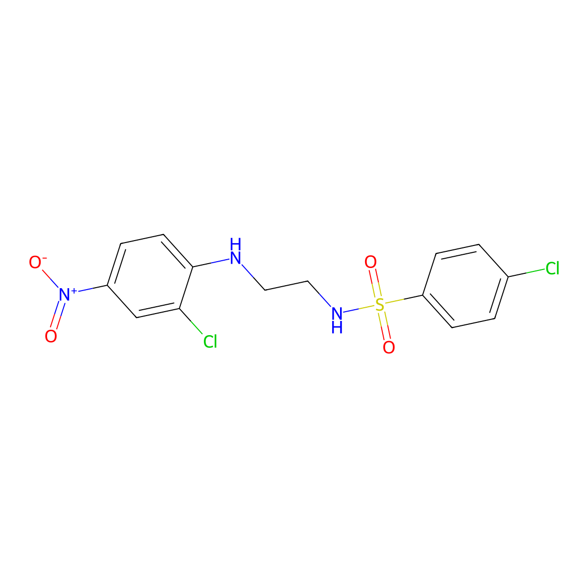 4-Chloro-N-[2-(2-chloro-4-nitroanilino)ethyl]benzene-1-sulfonamide molecular structure, CAS 5476-39-1