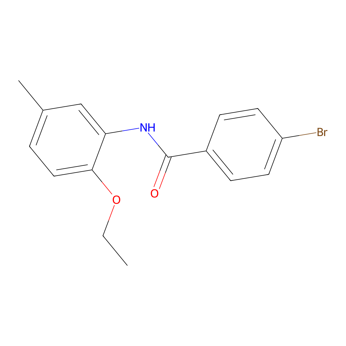 4-bromo-N-(2-ethoxy-5-methylphenyl)benzamide molecular structure, CAS 5476-61-9