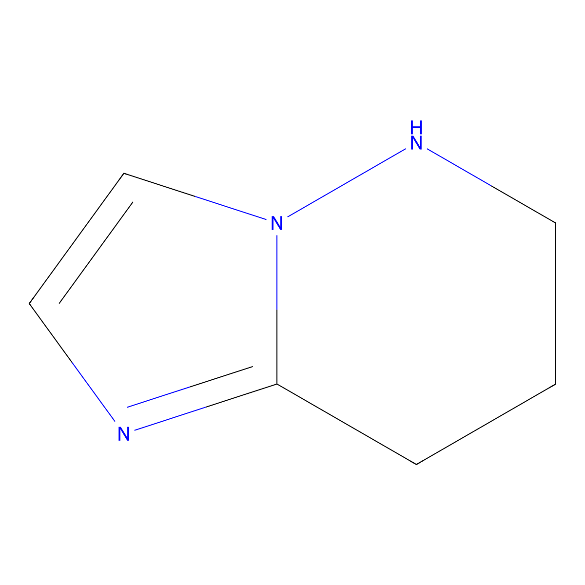5H,6H,7H,8H-imidazo(1,2-b)pyridazine molecular structure, CAS 54760-47-3