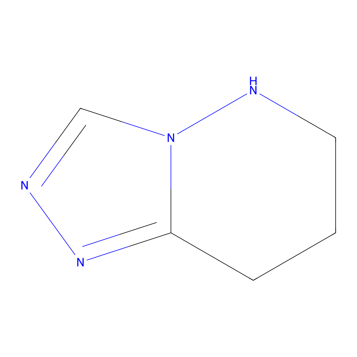 5,6,7,8-Tetrahydro-[1,2,4]triazolo[4,3-b]pyridazine molecular structure, CAS 54760-48-4