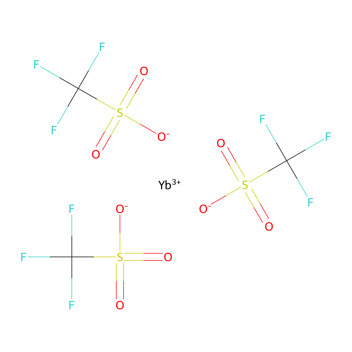 Ytterbium triflate molecular structure, CAS 54761-04-5