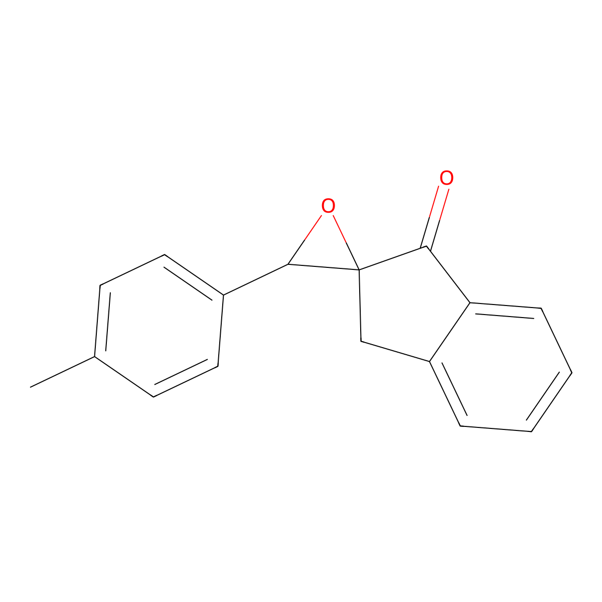 2-(4-Methylphenyl)spiro[oxirane3,2'-{1'-indanone}] molecular structure, CAS 54763-67-6