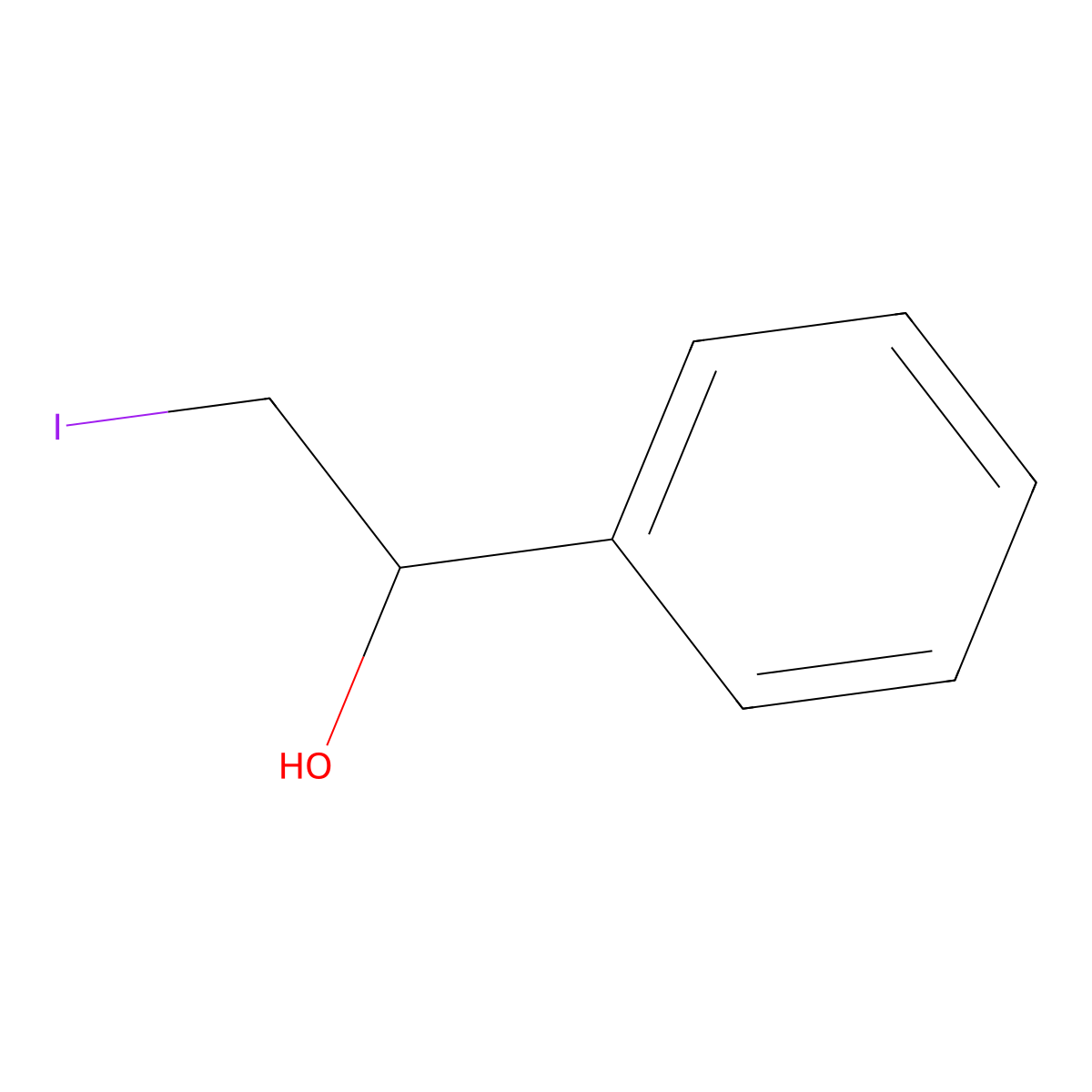 2-Iodo-1-phenylethanol molecular structure, CAS 54766-50-6