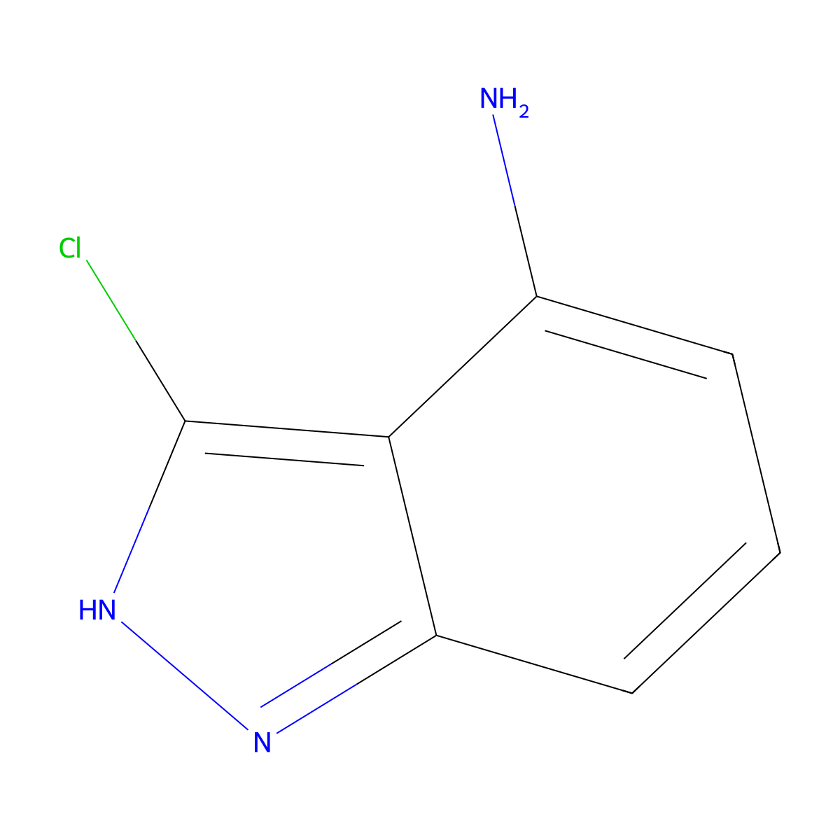 3-Chloro-1H-indazol-4-amine molecular structure, CAS 54768-48-8