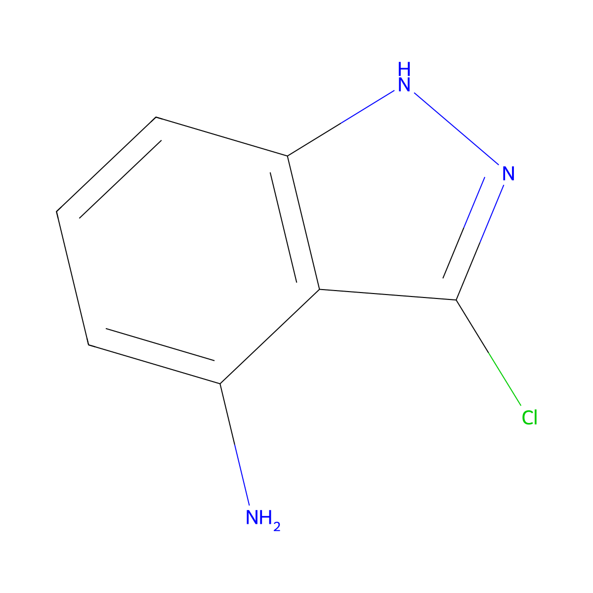 3-Chloro-1H-indazol-4-amine molecular structure, CAS 54768-48-8