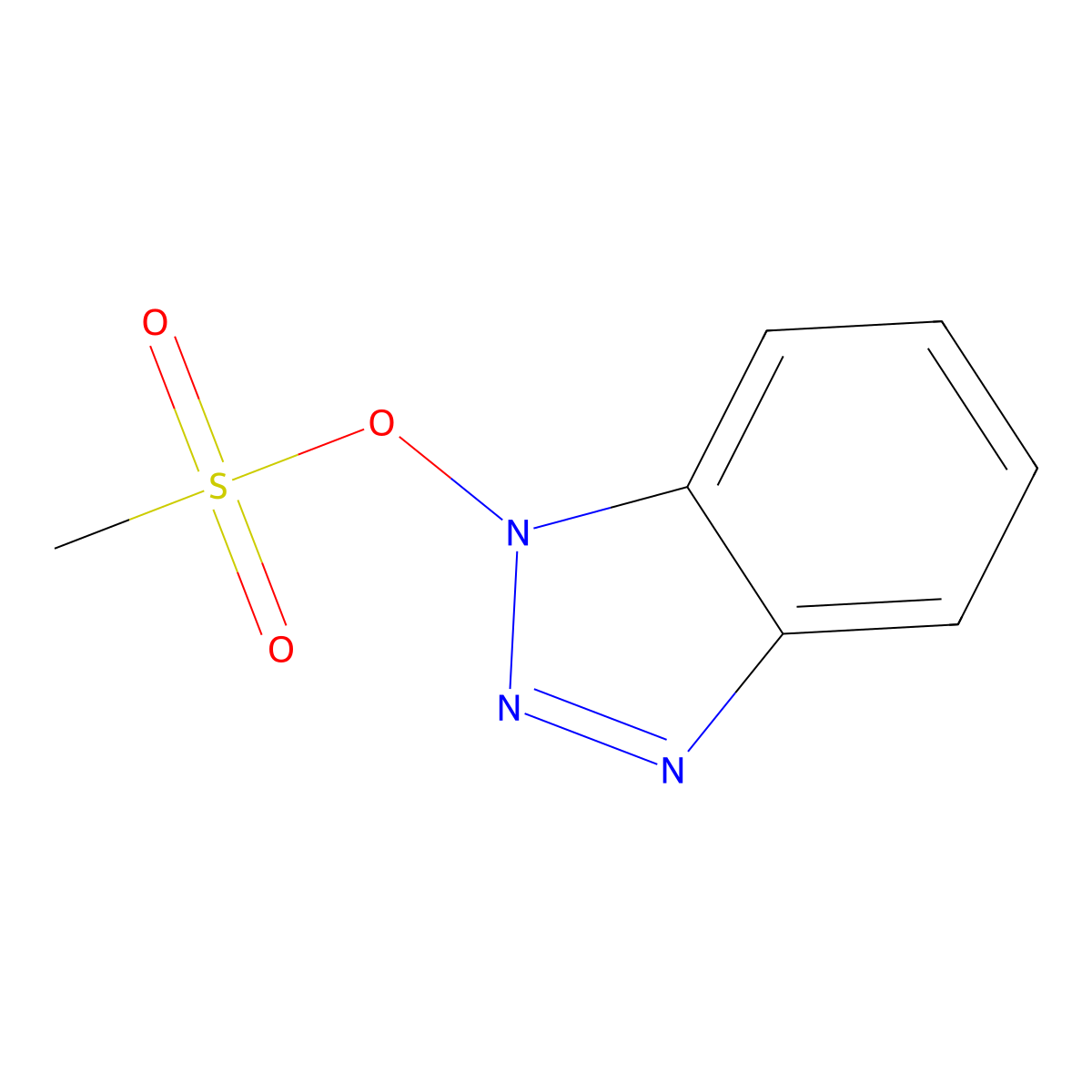 Methanesulfonic acid, 1H-benzotriazol-1-yl ester molecular structure, CAS 54769-22-1