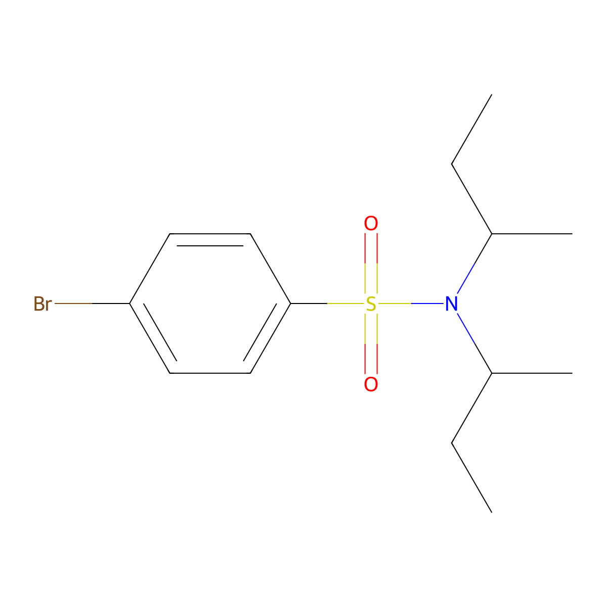 4-bromo-N,N-di(butan-2-yl)benzenesulfonamide molecular structure, CAS 547696-35-5