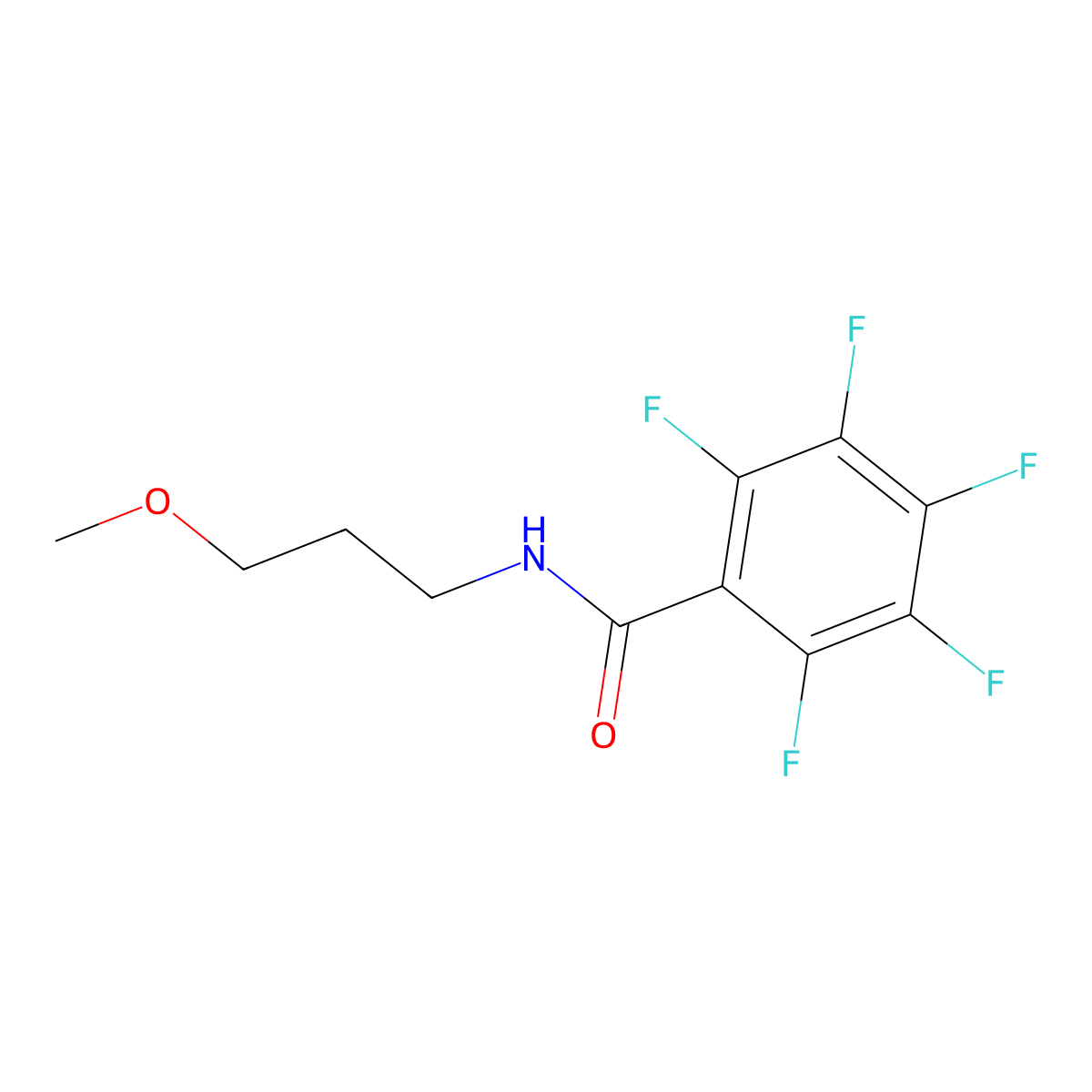 2,3,4,5,6-pentafluoro-N-(3-methoxypropyl)benzamide molecular structure, CAS 547698-03-3
