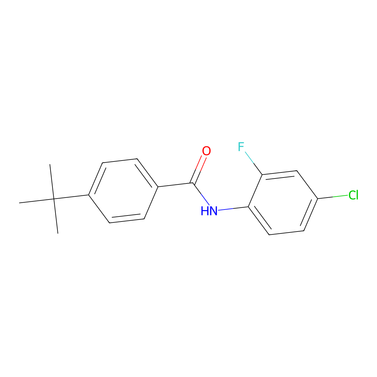 4-tert-butyl-N-(4-chloro-2-fluorophenyl)benzamide molecular structure, CAS 547698-89-5