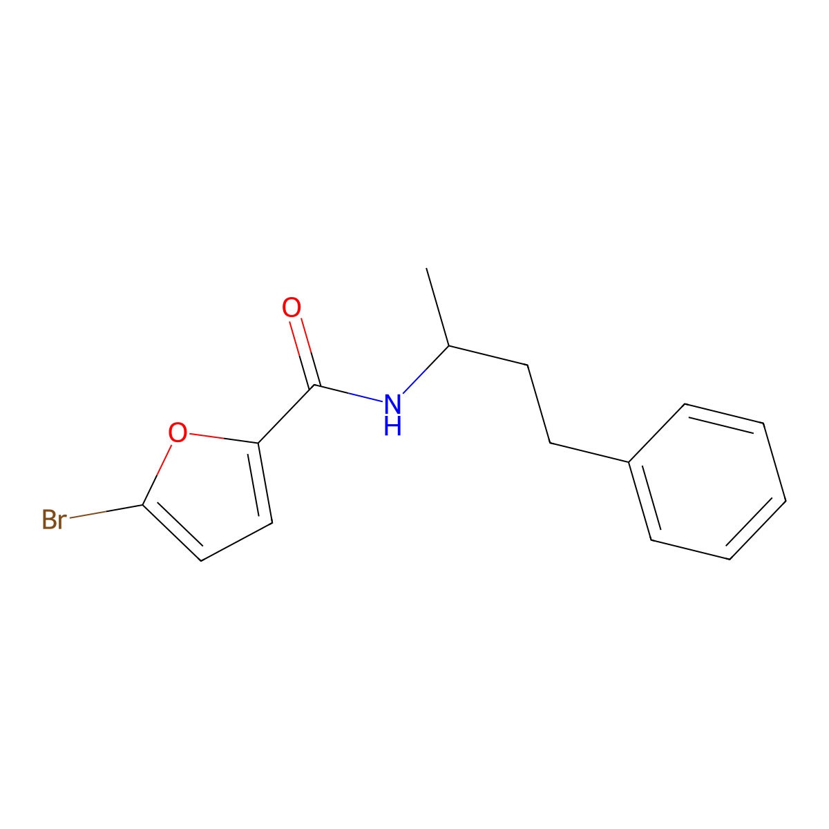5-bromo-N-(4-phenylbutan-2-yl)furan-2-carboxamide molecular structure, CAS 547699-06-9