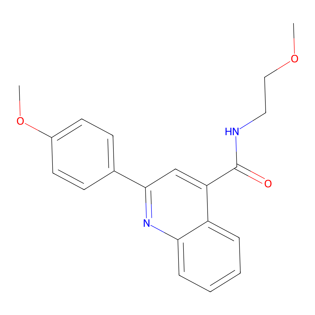 N-(2-methoxyethyl)-2-(4-methoxyphenyl)quinoline-4-carboxamide molecular structure, CAS 547699-22-9