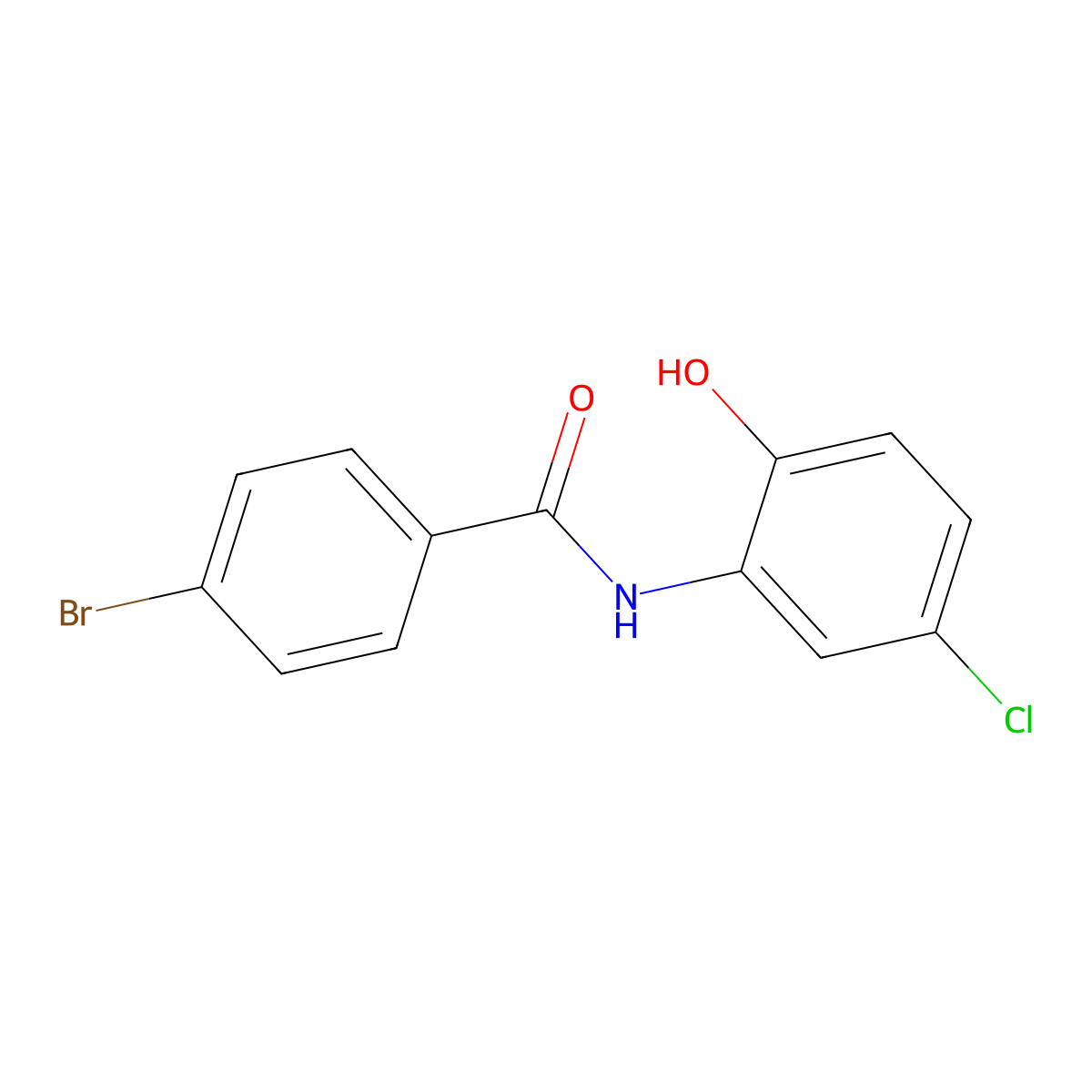 4-bromo-N-(5-chloro-2-hydroxyphenyl)benzamide molecular structure, CAS 5477-63-4