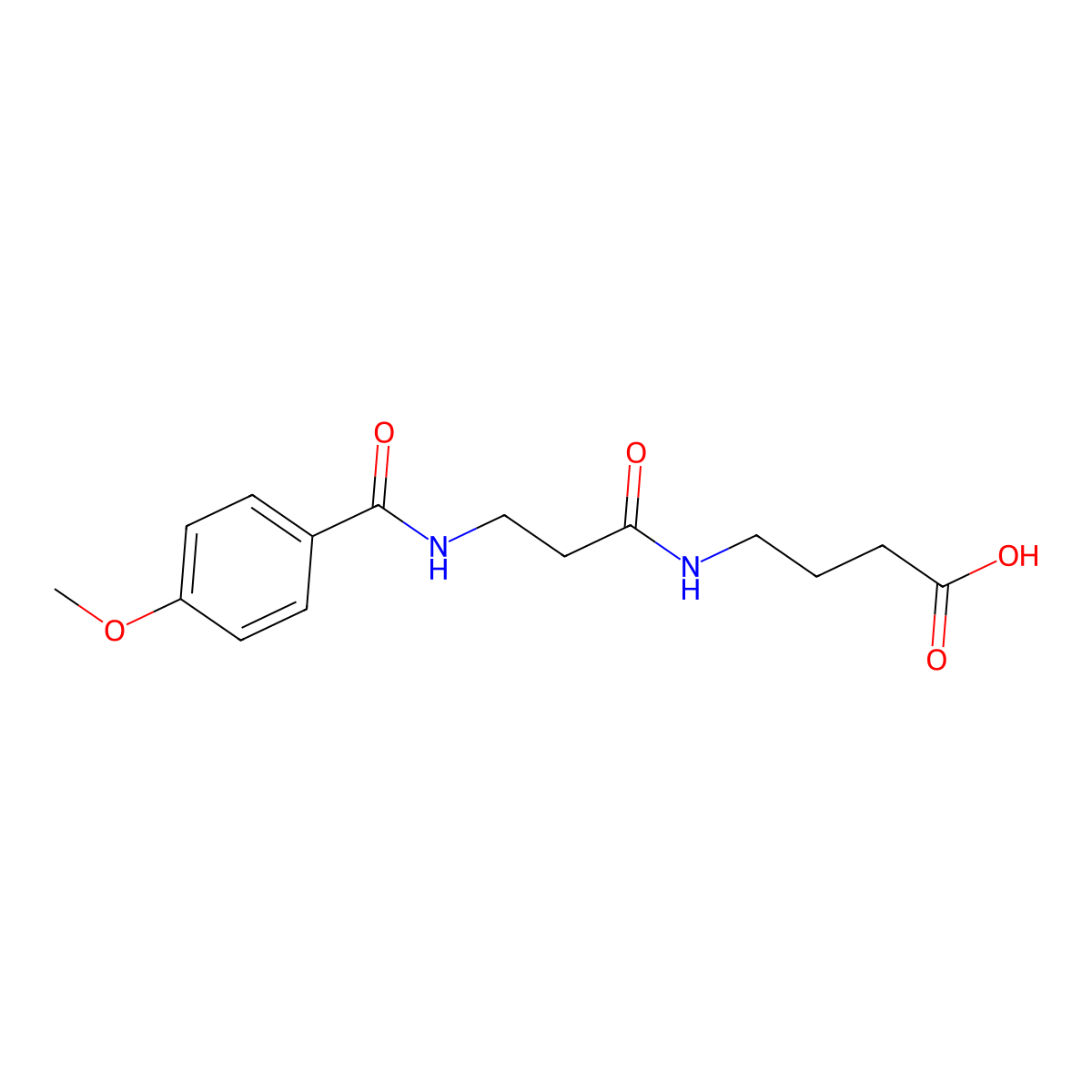 4-[3-[(4-methoxybenzoyl)amino]propanoylamino]butanoic Acid molecular structure, CAS 5477-99-6