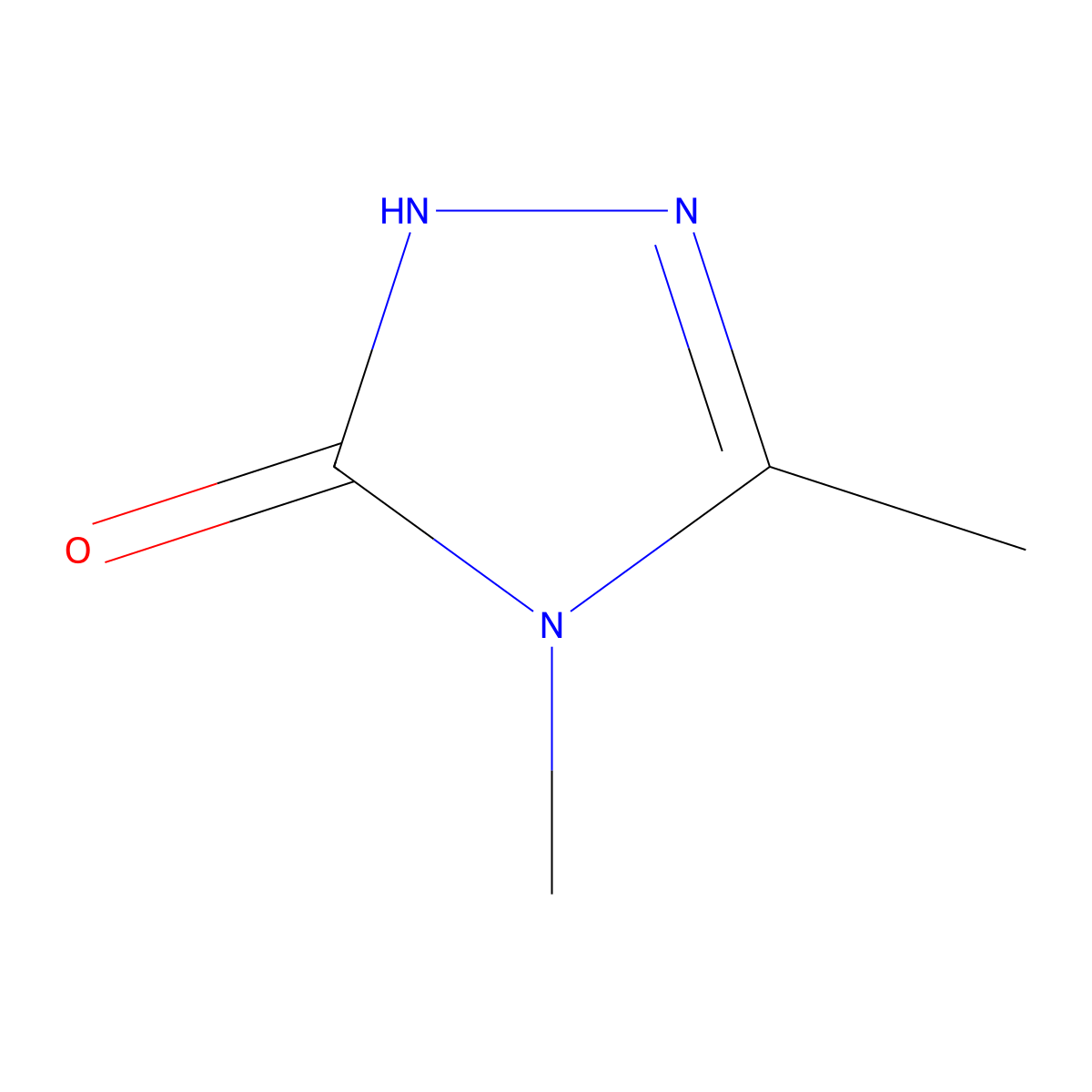3H-1,2,4-Triazol-3-one, 2,4-dihydro-4,5-dimethyl- molecular structure, CAS 54770-19-3
