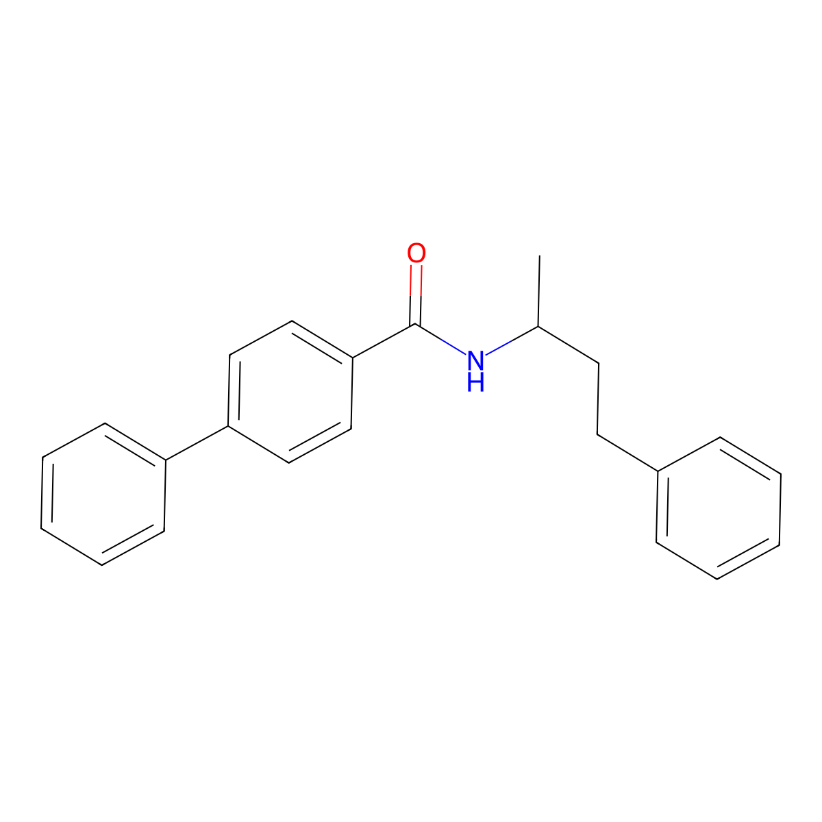 N-(4-phenylbutan-2-yl)biphenyl-4-carboxamide molecular structure, CAS 547703-93-5