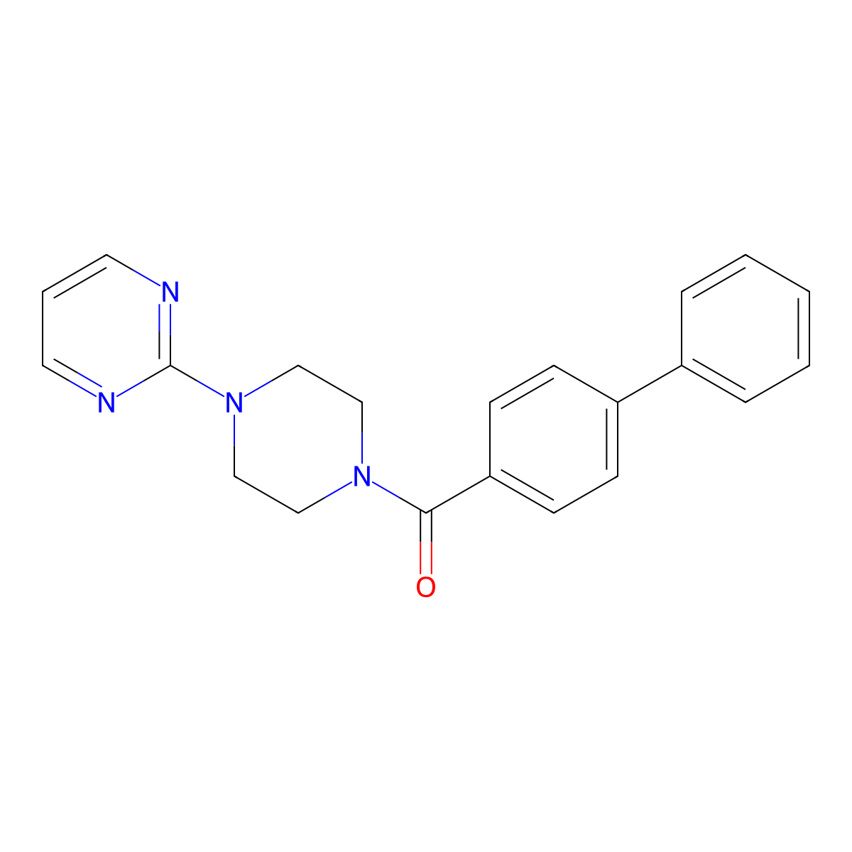 2-(4-{[1,1'-Biphenyl]-4-carbonyl}piperazin-1-YL)pyrimidine molecular structure, CAS 547703-94-6