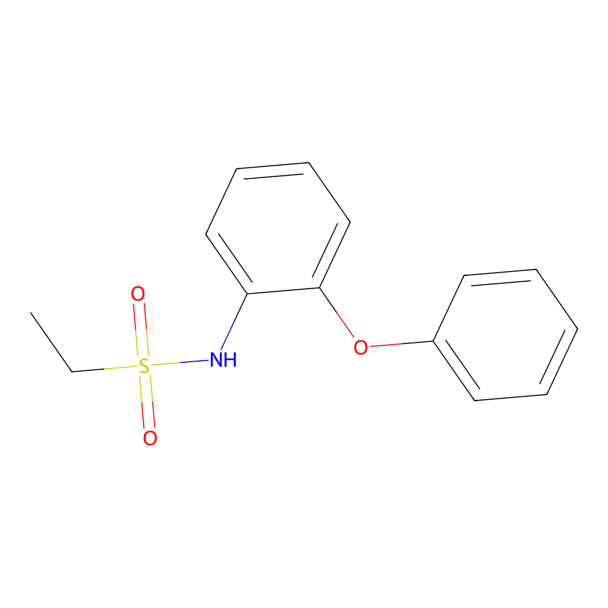 N-(2-phenoxyphenyl)ethanesulfonamide molecular structure, CAS 547705-34-0