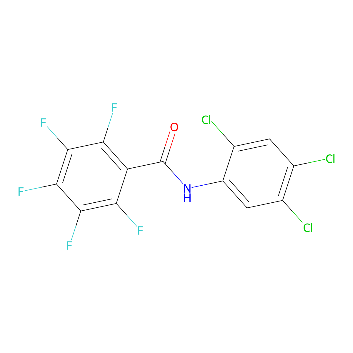 2,3,4,5,6-pentafluoro-N-(2,4,5-trichlorophenyl)benzamide molecular structure, CAS 547706-40-1
